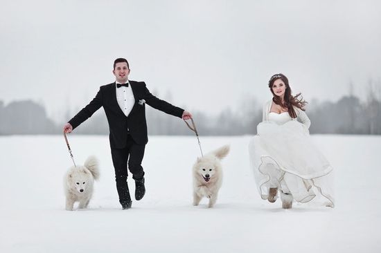 Ideer til bryllupsfotografering om vinteren