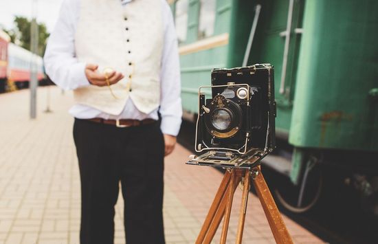 Bryllupsfoto økt i retrostil