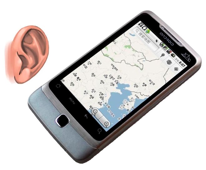 øre og telefon