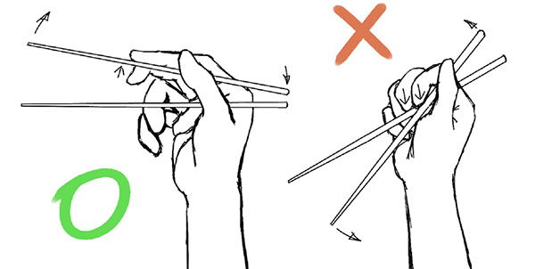 Slik holder du pinner for sushi