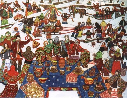 Hvordan tegner Shrovetide? Tegn en vårferie med barna