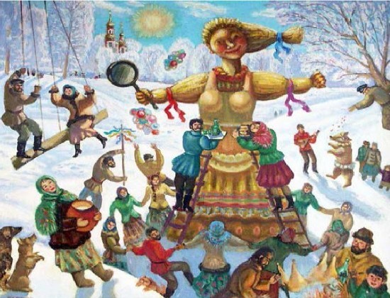Hvordan tegner Shrovetide? Tegn en vårferie med barna