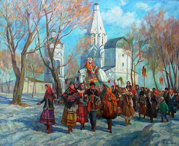 Hvordan tegner Shrovetide? Tegn en vårferie med barna