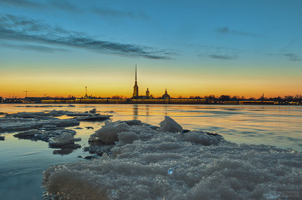 Været i St. Petersburg i april 2017