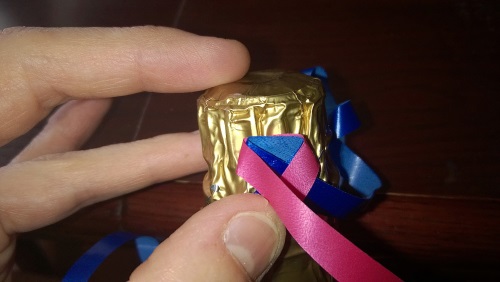 Dekorere bryllups champagne med egne hender