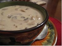 suppe med mushrooms 