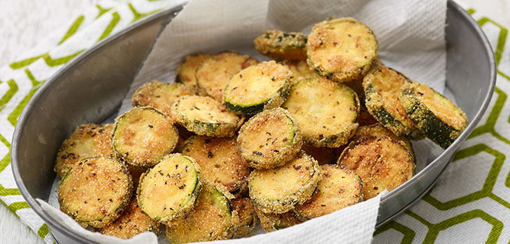 Crispy courgette med hvitløk og veggie - oppskrift c bilde