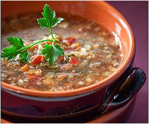 suppe med greener