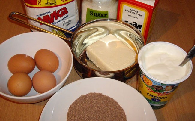 ingredienser for kake