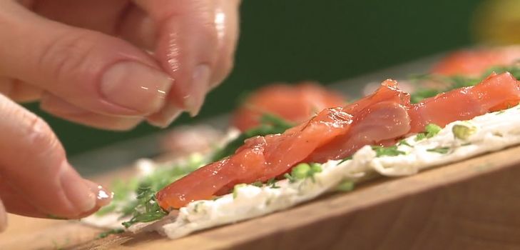 Deilig og rask matbit - lavash ruller med fisk
