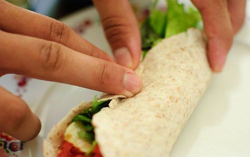 Deilig og rask matbit - lavash ruller med fisk