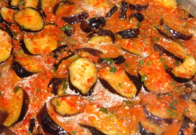 Aubergine salat til vinteren