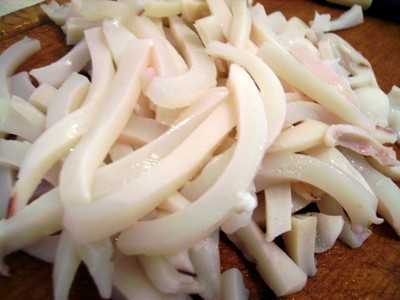 Reker og blekksprut salat