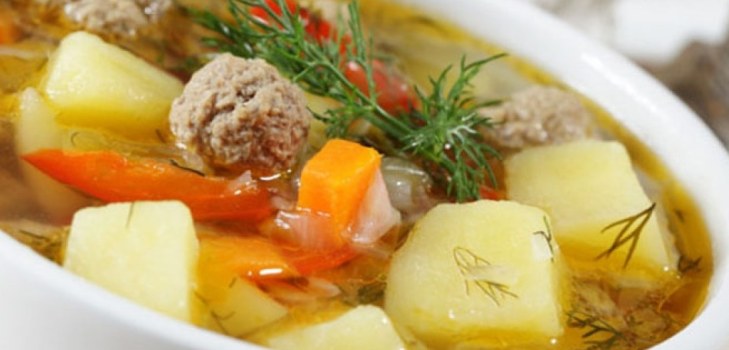 en bolle med suppe