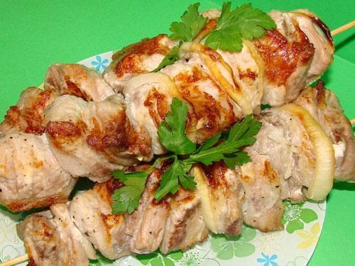 svinekjøtt shish kebab