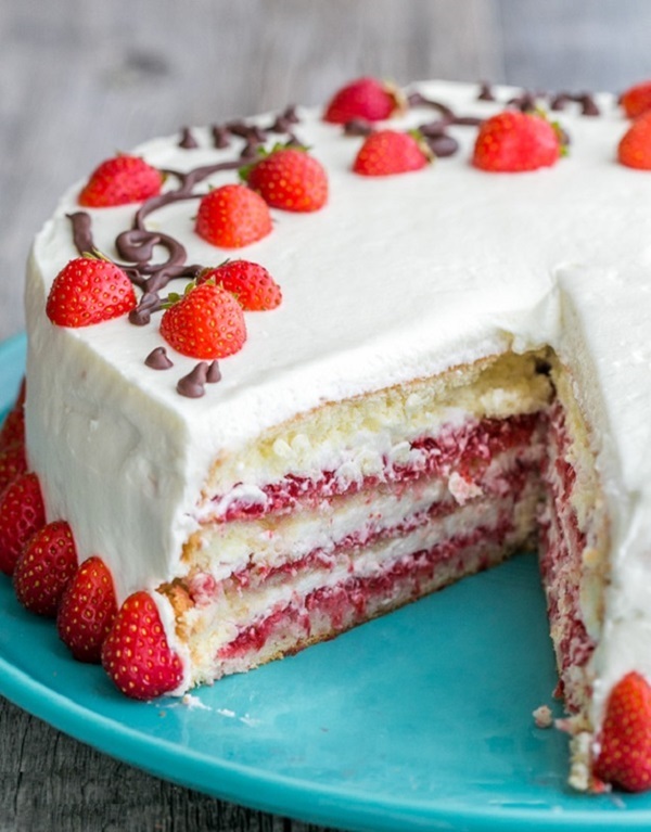 Lekkert jordbærkake