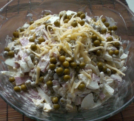 Lenten bord dekorasjon - blekksprut salat