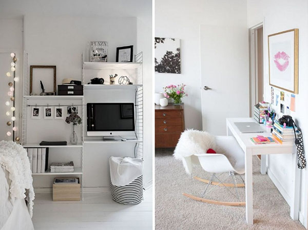 Hvordan lage et arbeidsområde i en leilighet: Tips stylister