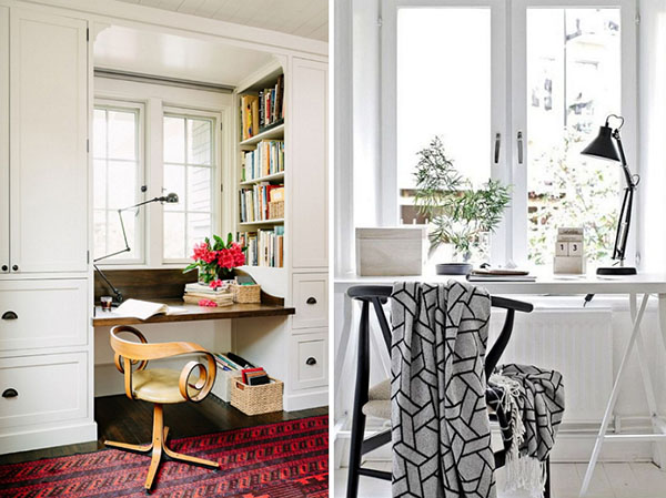 Hvordan lage et arbeidsområde i en leilighet: Tips stylister